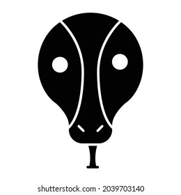 Snake Face Glyph Style vector icon which can easily modify or edit 
