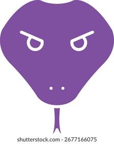 Ilustración de icono de Vector único de Snake Face