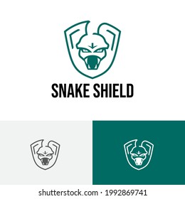 Snake Fangs Serpent Shield Poisonous Animal Trick Tactics Strategy Logo