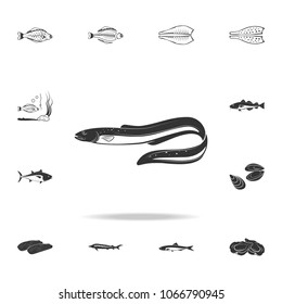 snake fish icon. Detailed set of fish illustrations. Premium quality graphic design icon. One of the collection icons for websites, web design, mobile app on white background