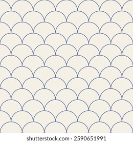 Snake or fish scales seamless vector pattern in retro vintage style for for textile, wrapping, package, scrapbooking. Nautical wallpaper background