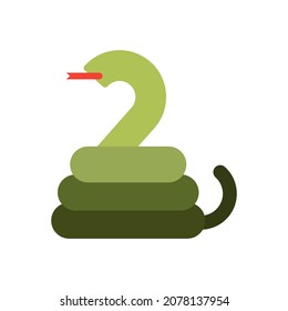 snake flat clipart vector illustration
