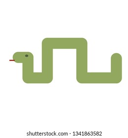 snake flat illustration Wild life plants and animals series