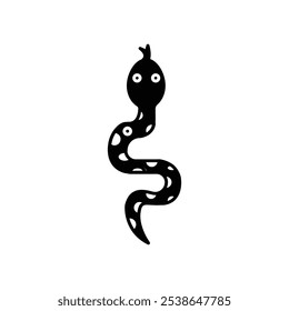 Conjunto de símbolos de línea plana de serpiente.
