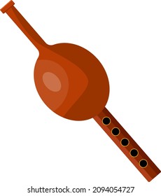 Snake flute, illustration, vector on a white background.