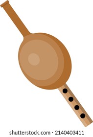 Snake flute, illustration, vector on a white background.