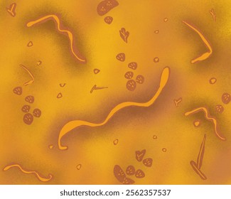 Snake footprints design background golden on the desert 
