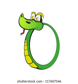 Snake in the form of number zero. Part of "2013".