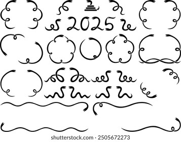 Snake frames and ornaments set for the Year of the Snake 2025