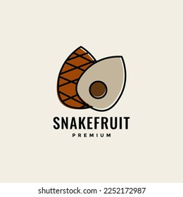 snake fruit fresh domestic fruit colorful logo design vector icon illustration template