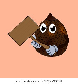 snake fruit icon for advertising and mascot