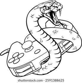 A snake gamer with video game controller sports team animal mascot