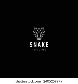 Snake geometric logo design template