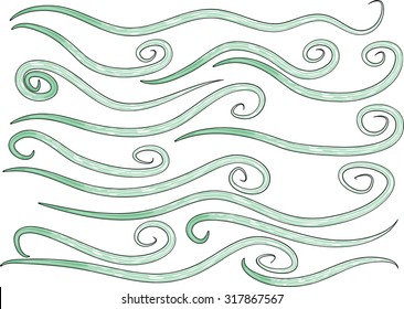 Snake gourd vector line design