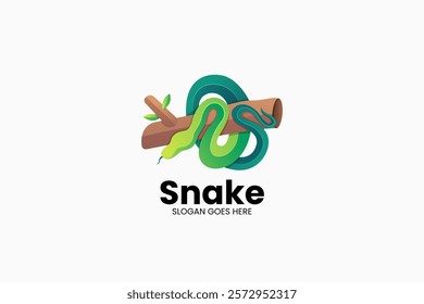 Snake Gradient Colorful Logo. Vector Illustration
