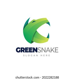 Snake gradient logo template. Vector illustration
