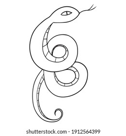 diseño gráfico de serpiente ilustración vectorial, logotipo, dibujo de tatuajes de arte, icono, dibujo a mano, uso en impresión