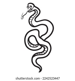 snake graphic design vector illustration,art tattoo sketch,hand draw,print use