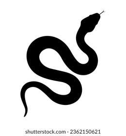 Snake graphic icon. Snake black sign isolated on white background. Vector illustration