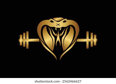 Snake gym and fitness logo vector illustration icon - Cobra logo