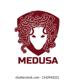 snake hair or medusa logo for your business, vector illustration