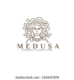 Snake Hair Medusa Logo Your Business Stock Vector (Royalty Free ...