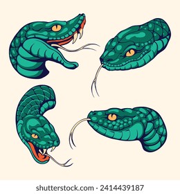 snake head design vector art