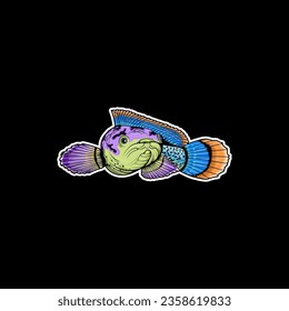 Cabeza de serpiente ilustración vectorial mascota dibujado a mano