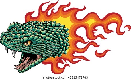 snake head hand drawn vector illustration design