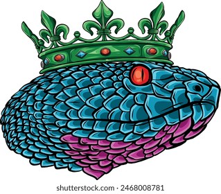 snake head hand drawn vector illustration design