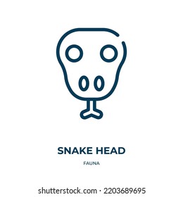 Snake head icon. Linear vector illustration from fauna collection. Outline snake head icon vector. Thin line symbol for use on web and mobile apps, logo, print media.