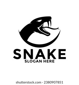 snake head logo icon design template