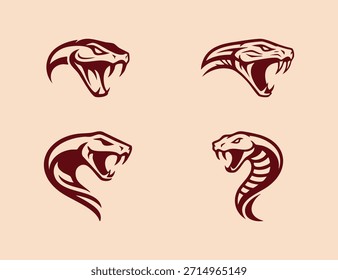 logotipo da cabeça de cobra ou modelo de design de ilustração ícone