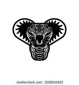 Snake Head Logo Mascot Emblem. Sport logo concept vector.