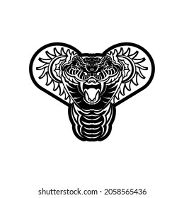 Snake Head Logo Mascot Emblem. Sport logo concept vector.