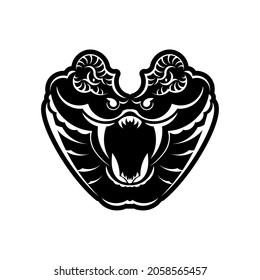 Snake Head Logo Mascot Emblem. Sport logo concept vector.