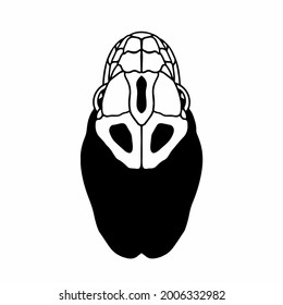 Snake Head Logo Symbol. Stencil Design. Tattoo Vector Illustration.