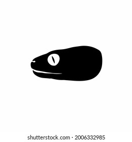 Snake Head Logo Symbol. Stencil Design. Tattoo Vector Illustration.