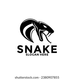 snake head logo vector icon design template