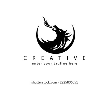 fondo blanco del logotipo de cabeza de serpiente