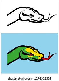 Snake head symbol