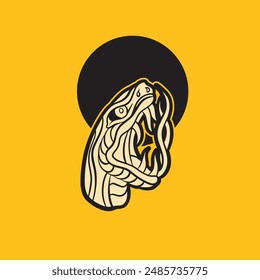 Ilustración vectorial del símbolo de cabeza de serpiente