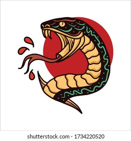 snake head tattoo vector design svg