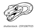 snake headd clipart vector illustration