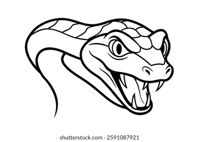 snake headd clipart vector illustration