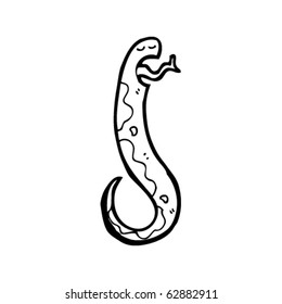 caricatura de silbido de serpiente