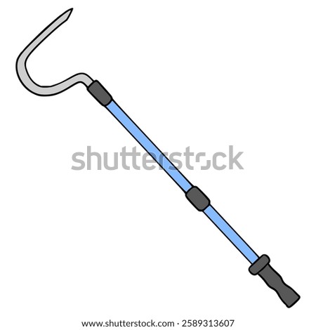 snake hook illustration hand drawn isolated vector