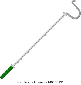 Snake hook, illustration, vector on a white background.