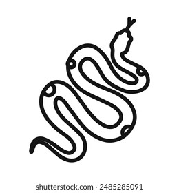 Snake icon Black line art vector