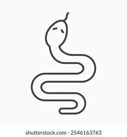 Icono de serpiente en blanco y negro contorneado trazo